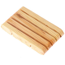 Load image into Gallery viewer, Natural Wooden Bamboo Soap Dish Wooden Soap Tray Holder Storage Soap Rack Plate Box Container For Bath Shower Plate Bathroom
