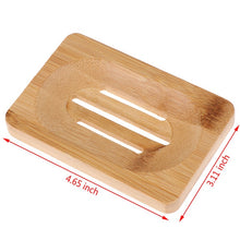 Load image into Gallery viewer, Natural Wooden Bamboo Soap Dish Wooden Soap Tray Holder Storage Soap Rack Plate Box Container For Bath Shower Plate Bathroom
