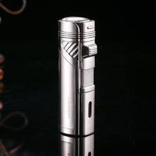 Load image into Gallery viewer, HONEST 4 Jet Flame Metal Cigar Lighter Butane Cigarette Torch Arc Lighter Lighter Gadgets For Gifts
