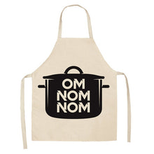 Load image into Gallery viewer, 1 Pcs Black and White Geometric Letter Kitchen Aprons Cotton Linen Unisex Home Cooking Baking Shop Cleaning Bibs 66x47cm 47x38cm
